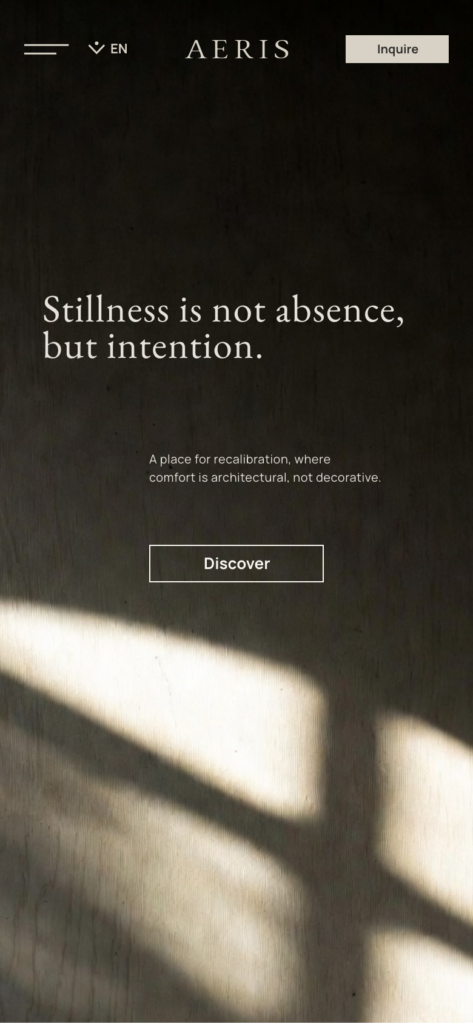 Darina Wuttig AERIS Magazin Website Mobile Stillness